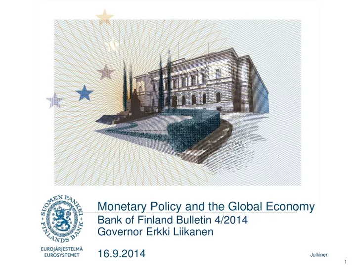 monetary policy and the global economy