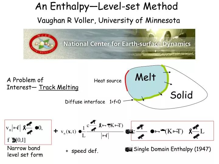 an enthalpy level set method