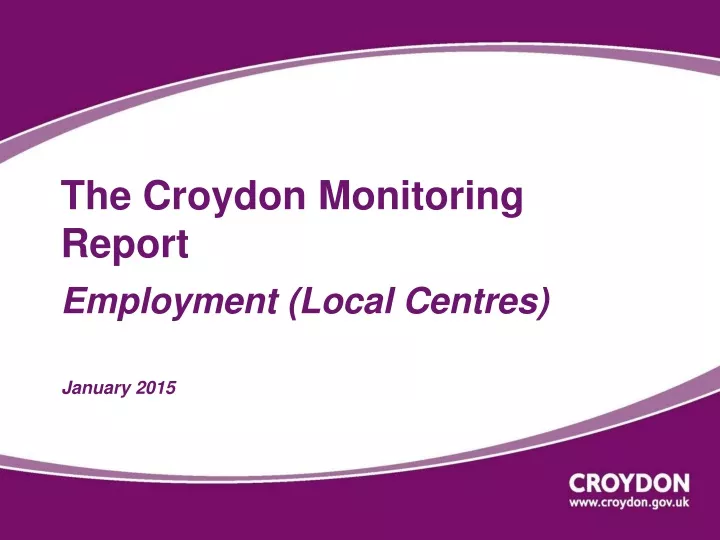 the croydon monitoring report
