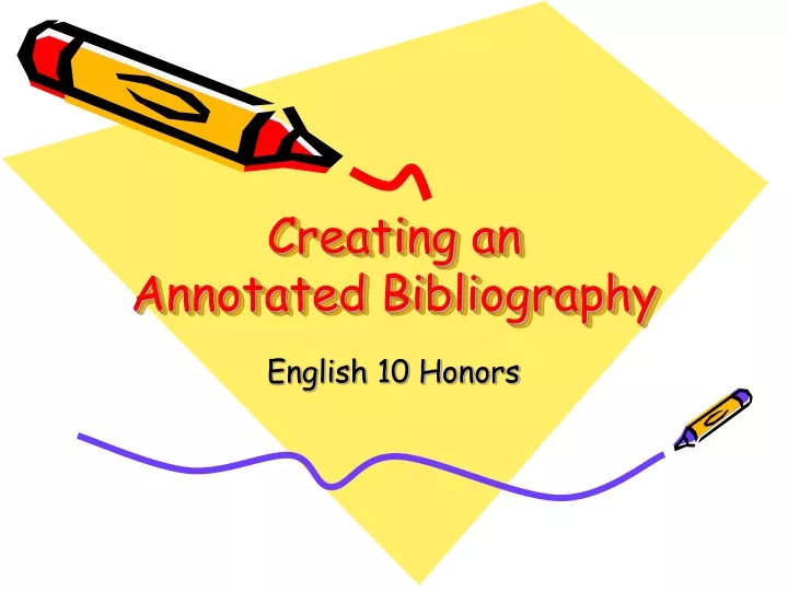 creating an annotated bibliography