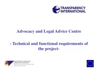 Advocacy and Legal Advice Centre - Technical and functional requirements of the project-