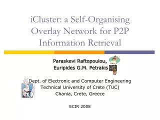 iCluster: a Self-Organising  Overlay Network for P2P Information Retrieval