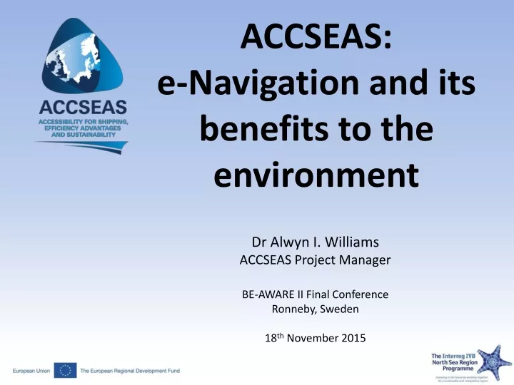 accseas e navigation and its benefits to the environment