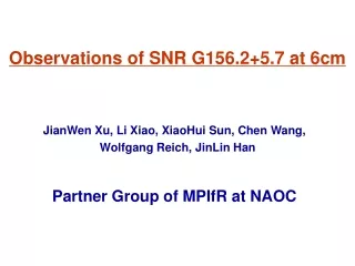 Observations of SNR G156.2+5.7 at 6cm