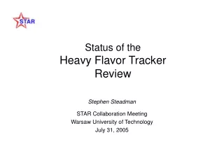 Status of the  Heavy Flavor Tracker Review