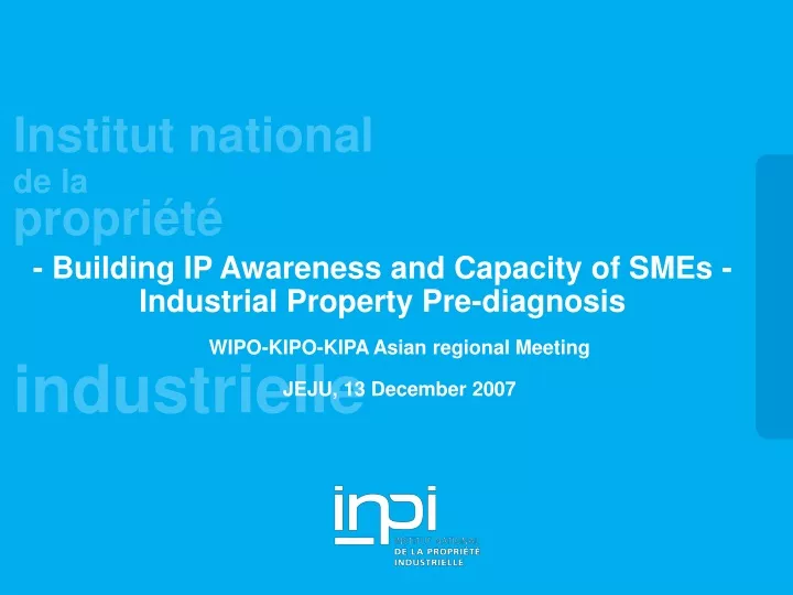 building ip awareness and capacity of smes industrial property pre diagnosis