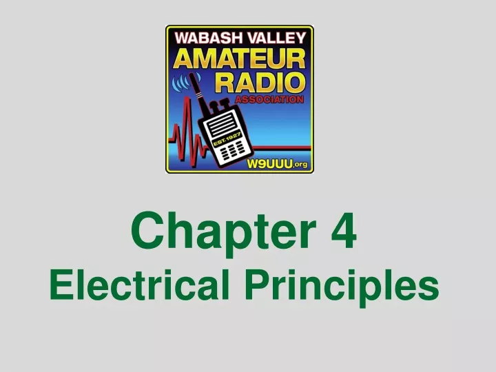 chapter 4 electrical principles
