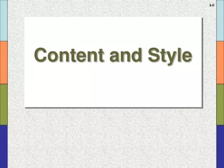 content and style