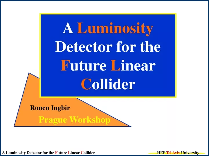 a luminosity detector for the f uture l inear