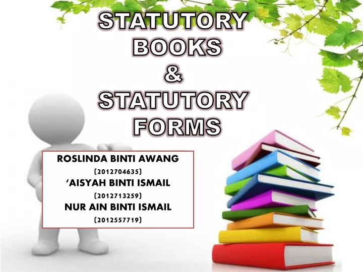 statutory books statutory forms