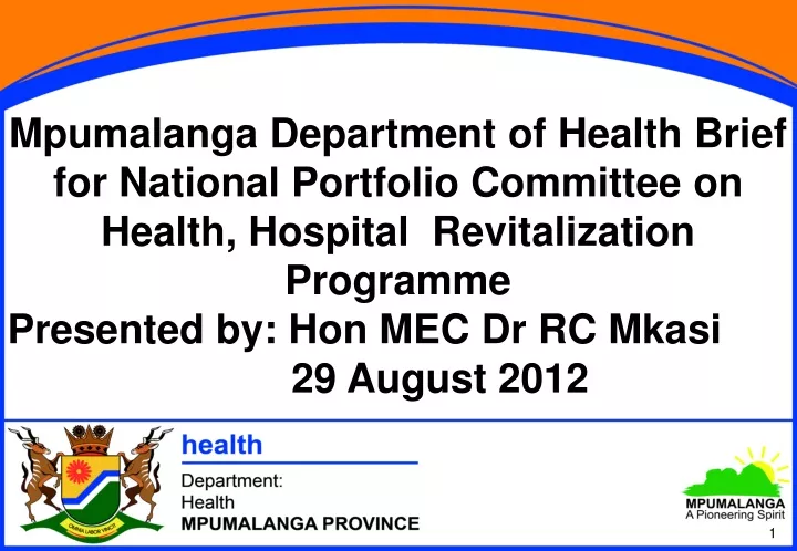 mpumalanga department of health brief