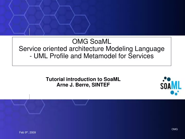 omg soaml service oriented architecture modeling language uml profile and metamodel for services