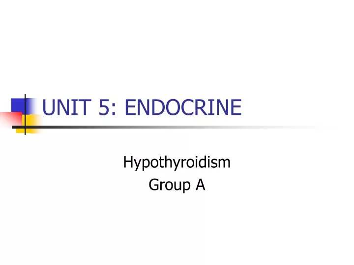 unit 5 endocrine