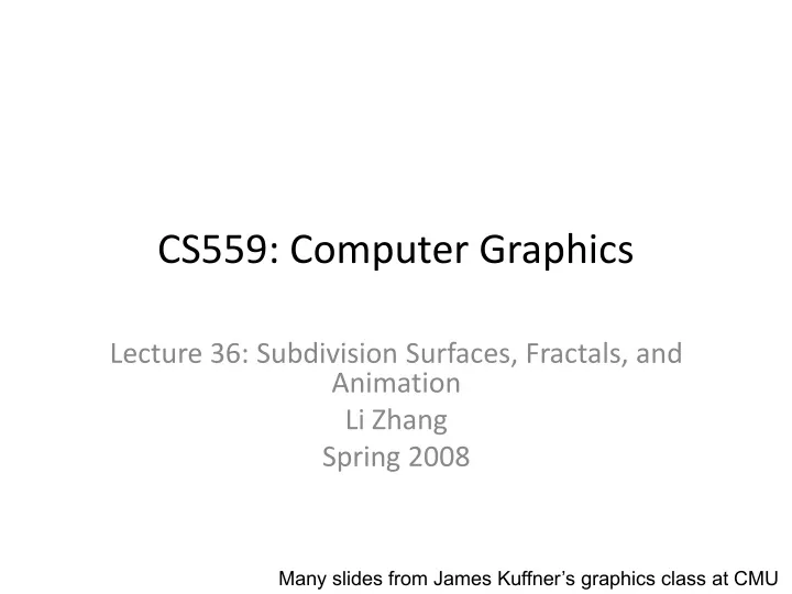 cs559 computer graphics