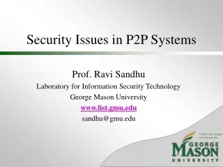Security Issues in P2P Systems