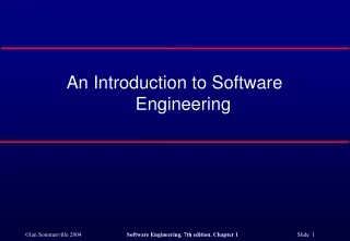 an introduction to software engineering