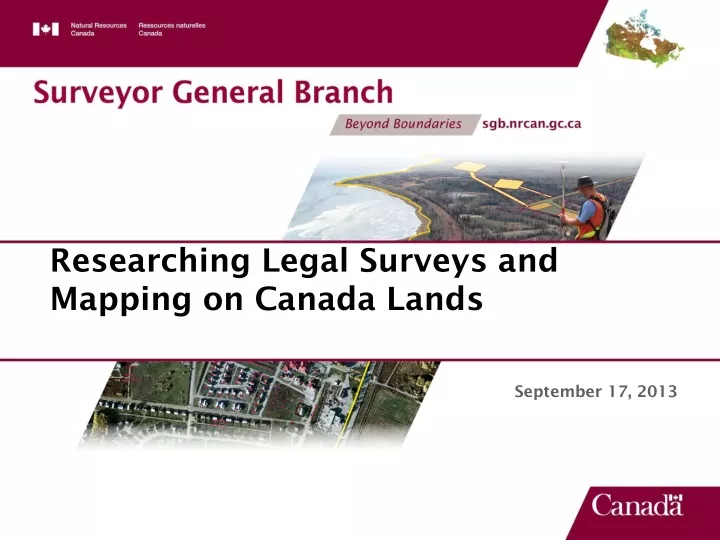 researching legal surveys and mapping on canada lands