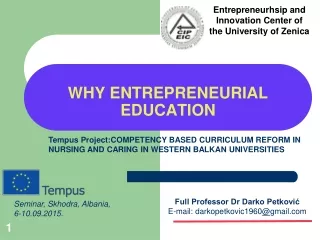 WHY ENTREPRENEURIAL EDUCATION