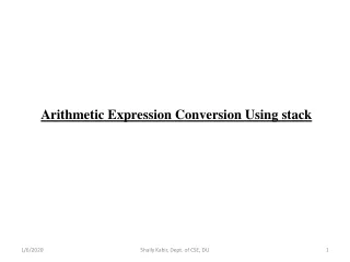 Arithmetic Expression Conversion Using stack