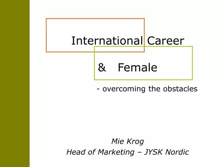 international career female