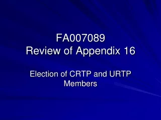 FA007089 Review of Appendix 16