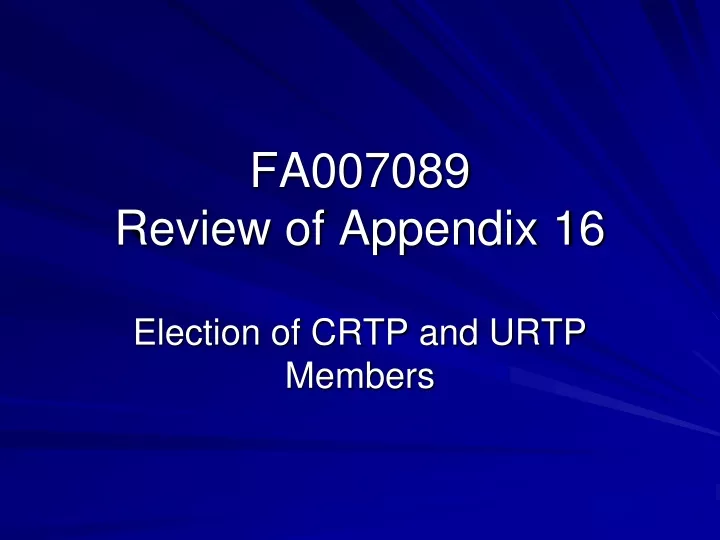 fa007089 review of appendix 16