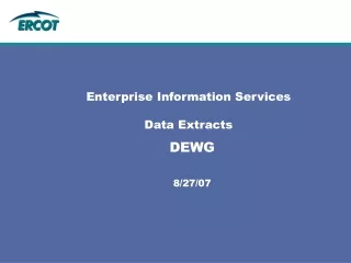 Enterprise Information Services Data Extracts