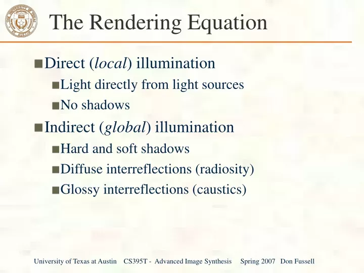 the rendering equation