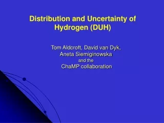 Distributions and Uncertainties