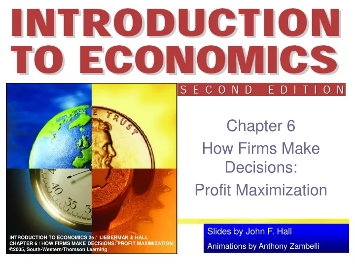 chapter 6 how firms make decisions profit maximization