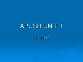 APUSH UNIT 1