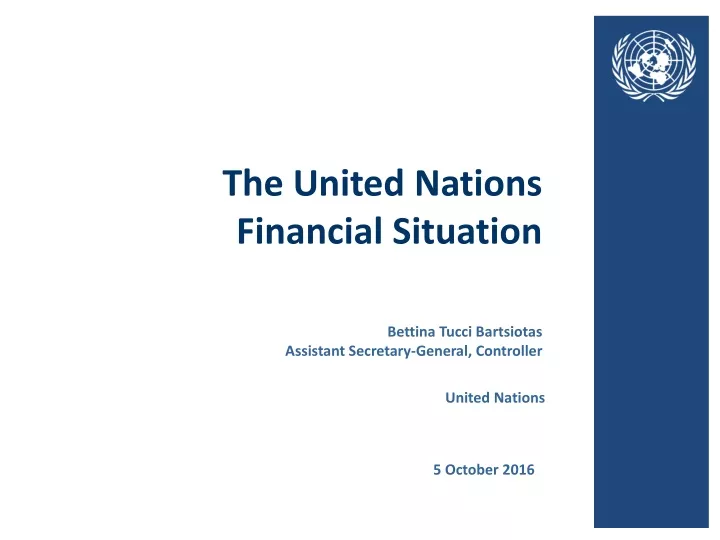 the united nations financial situation
