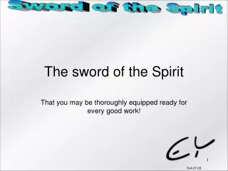 The sword of the Spirit