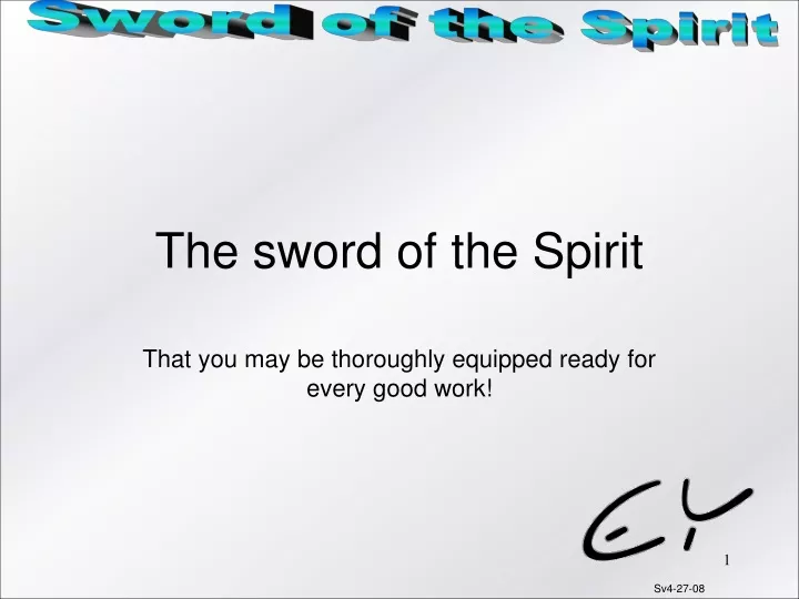 the sword of the spirit