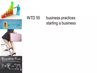 INTD 55 	business practices 		starting a business