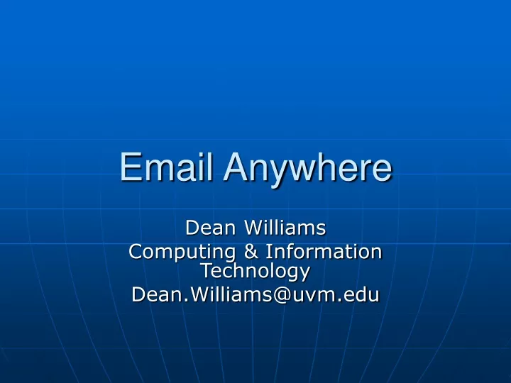 email anywhere