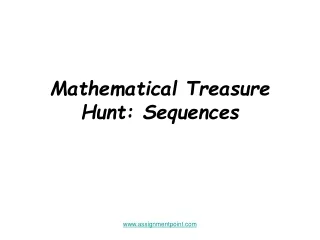 Mathematical Treasure Hunt: Sequences