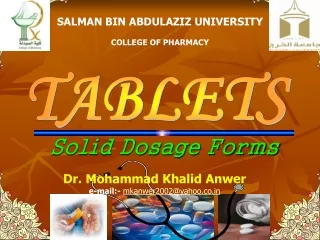 Solid Dosage Forms