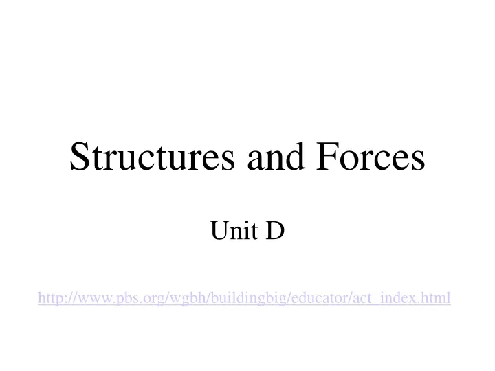 structures and forces