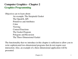 Computer Graphics - Chapter 2 Graphics Programming