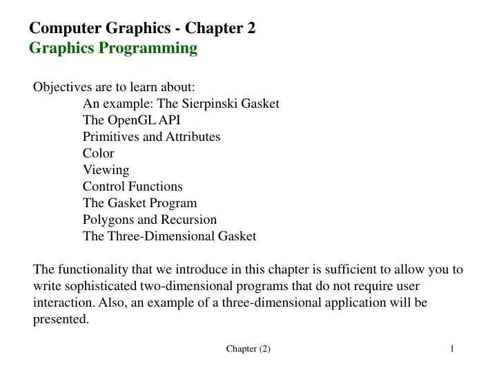 computer graphics chapter 2 graphics programming