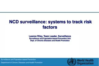 NCD Surveillance at WHO