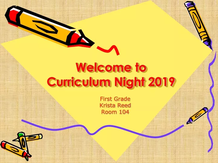 welcome to curriculum night 2019