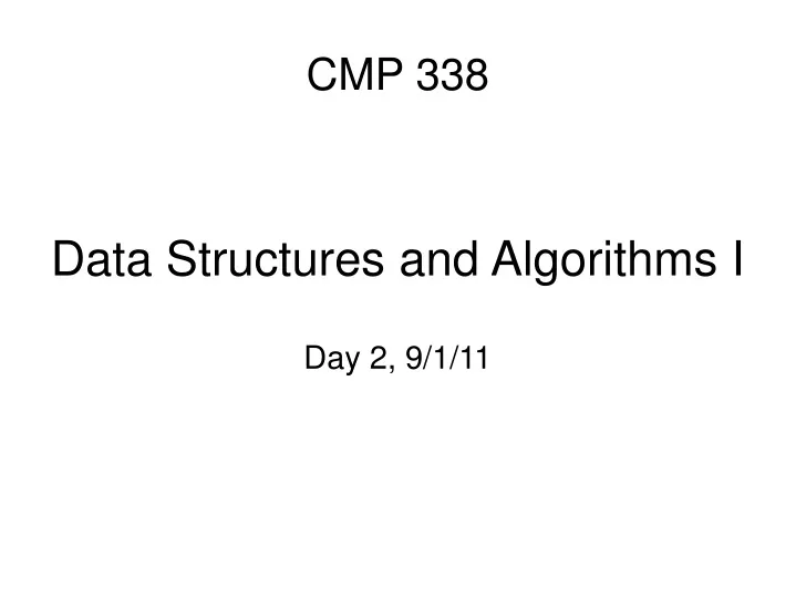 data structures and algorithms i day 2 9 1 11