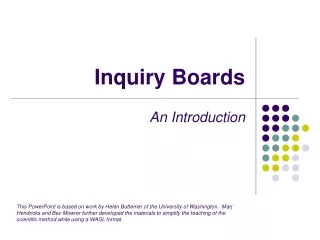 Inquiry Boards