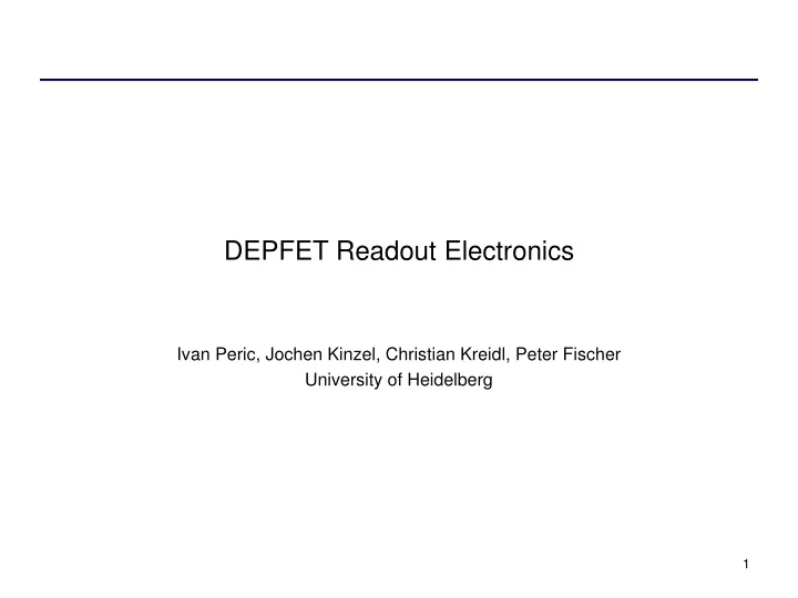 depfet readout electronics