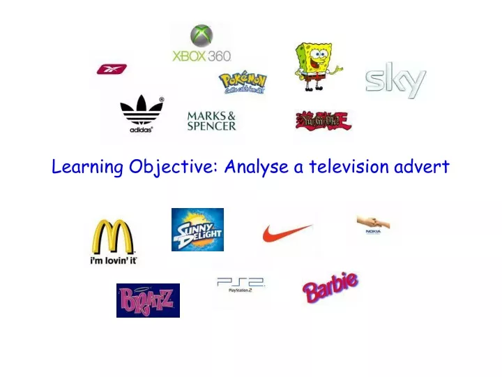 learning objective analyse a television advert