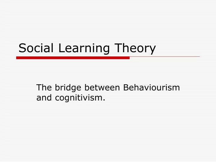 social learning theory