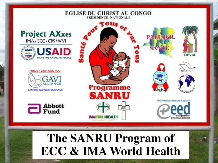 the sanru program of ecc ima world health