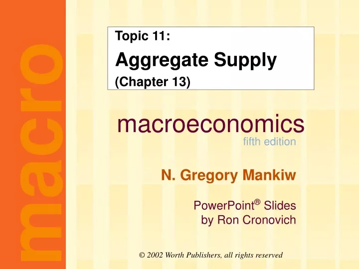 topic 11 aggregate supply chapter 13